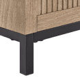 thumbnail image 4 of Bouclair Off White Fabric and Wood Ottoman with Storage, 4 of 5