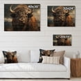thumbnail image 4 of Designart "Bison Likeness " Animals Print on Natural Pine Wood, 4 of 5