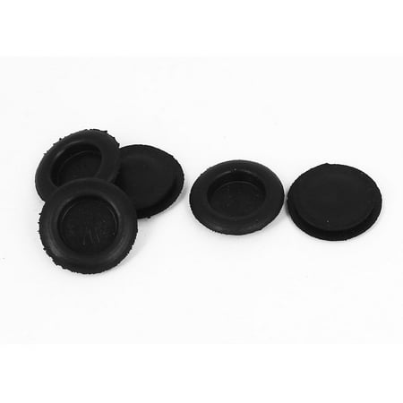

5pcs Black Rubber Closed Blind Blanking Hole Wire Cable Gasket Grommets 20mm