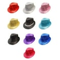 thumbnail image 3 of Sunsanly Shining Sequin Fedora Hat, Adult/Kid Retro Disco Funky Glitter Costume Unisex Party Props Favor Novelty Accessory, 3 of 7