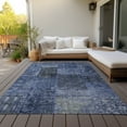 thumbnail image 6 of Addison Rugs Chantille Indoor/Outdoor Transitional Patchwork Navy Washable Rectangle Rug, 5' x 7'6", 6 of 6