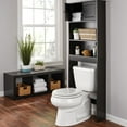 Mainstays Bathroom Storage over the Toilet Space Saver with Three Fixed Shelves, Espresso