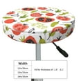 thumbnail image 4 of KLL Tomatoes Round Bar Chair Cushion Cover 13 inch ,Bar Stool Protector with Elastic, Soft Washable, 4 of 6