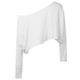 thumbnail image 6 of Lixiuxyad Women's One Shoulder Loose Fitting Long Sleeved T Shirt As A Base Layer Tshirts Trendy,White M, 6 of 6