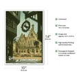 thumbnail image 2 of Travel to Germany (Reist in Deutschland) - The Roman (Römer) Old Town Hall - Frankfurt - Vintage Travel Poster c.1950s - Master Art Print 10in x 14in, 2 of 4
