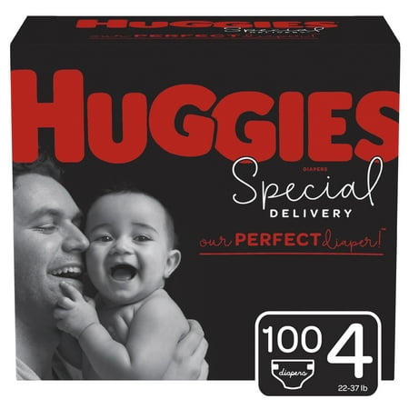 Huggies Special Delivery Hypoallergenic Baby Diapers, Size 4, 100 Ct, One Month Supply