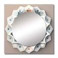 thumbnail image 2 of Designart "Ingenious Reverie Vintage Mandala On White VII" Abstract Spirals Square Mirror Wall Decor Transitional - Large White Square Bathroom Mirror - Square Printed Wall Mirror Art, 2 of 5