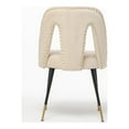 thumbnail image 4 of Dining Chairs Cushion Seat Back with Metal Legs Kitchen Dining Room Chair Set Upholstered Velvet Fabric Accent Chair(Beige,Set of 6), 4 of 8