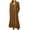 Brown, variant on Busydd Womens Fall Dresses Solid Color Long Sleeve Homecoming Dresses V Neck Wedding Guest Dresses for Women Casual Loose Maxi Dress Plus Size Dresses for Curvy Women S-5XL