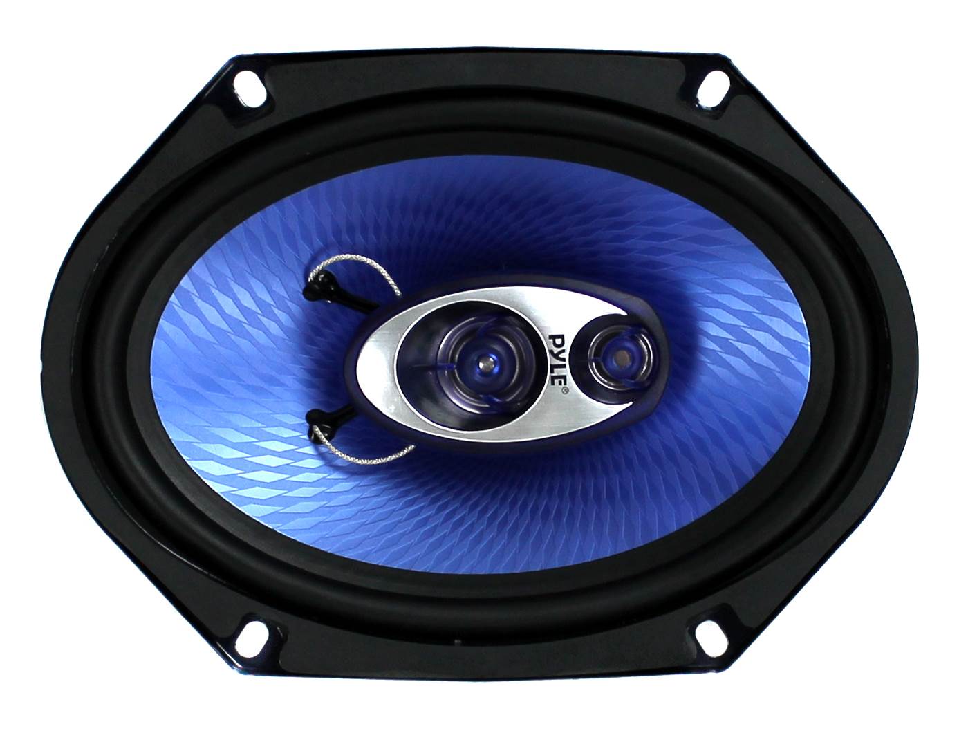 Pyle PL683BL 6x8" 360 Watt 3-Way Car Coaxial Audio Speakers Stereo, Blue (Pair) - image 2 of 7