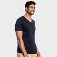 thumbnail image 4 of True Classic V Neck Mens T Shirt, Premium Fitted Soft Men's T-Shirts. Black, XXL, 4 of 7