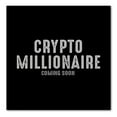 thumbnail image 1 of DistinctInk Custom Bumper Sticker - 8" x 8" Decorative Decal - Black Background - Crypto Millionaire - Coming Soon, 1 of 2