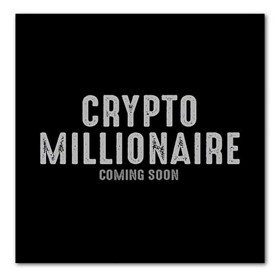 DistinctInk Custom Bumper Sticker - 8" x 8" Decorative Decal - Black Background - Crypto Millionaire - Coming Soon