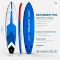 thumbnail image 5 of 11FT Inflatable Stand up Paddle Board Ultra-Thick Durable PVC w/Premium SUP Accessories & Carry Bag |upgraded paddle boards w/ 3 Fish Fin for Paddling |Up to 350LB, 5 of 6