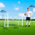 thumbnail image 4 of Soozier 6ft x 4ft Soccer Goal Net with Metal Frame, Easy Assembly, White, 4 of 10