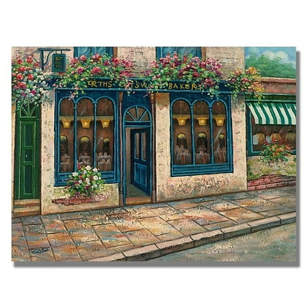 18" x 24" Bakery by Rio - Trademark Fine Art: Canvas Wall Art, Modern Decor, Giclee Print, Frameless: Kitchen & Dining Room Display