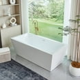 thumbnail image 4 of Vanity Art 67" x 32" Acrylic Freestanding Soaking Bathtub with Overflow and Pop-up Drain Included, 4 of 9