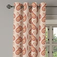 thumbnail image 2 of Ambesonne Paisley Grommet Curtain, Persian Style Pattern, 50" x 84", Pale Orange Pale Peach, 2 of 6