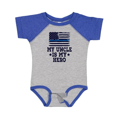 

Inktastic Police Officer Uncle is My Hero Gift Baby Boy or Baby Girl Bodysuit