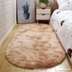 thumbnail image 1 of Manta de lujo ligera para la mesita de noche del dormitorio, manta para la mesita de noche de la sala de estar, alfombra de piso simple ovalada, alfombra antideslizante con efecto tie dye, 1 of 6