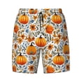thumbnail image 4 of Lsque Mens Swim Trunks Autumn Pumpkin Blossoms Pattern - Bathing Suit Compression Liner - Beach Swim Shorts Swimwear - (S-3XL) - Stretch Quick Dry -Small, 4 of 9