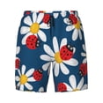 thumbnail image 4 of Lsque Mens Swim Trunks Daisies With Ladybugs Pattern - Bathing Suit Compression Liner - Beach Swim Shorts Swimwear - (S-3XL) - Stretch Quick Dry -Medium, 4 of 9