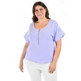 thumbnail image 1 of Blusa con cierre Roman Fashion Tallas Extras 017 Lila 42, 1 of 7