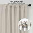 thumbnail image 5 of Thatched Tan Faux Linen Room Darkening Curtain (1 Panel), Thatched Tan, 50W X 108L, 5 of 11