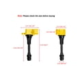 thumbnail image 2 of Set of 6 ISA Yellow Ignition Coils and Spark Plugs Compatible with 2008-2016 Nissan Murano 3.5L Replacement for UF349, 2 of 3