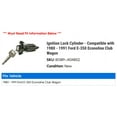 thumbnail image 2 of Ignition Lock Cylinder - Compatible with 1980 - 1991 Ford E-350 Econoline Club Wagon 1981 1982 1983 1984 1985 1986 1987 1988 1989 1990, 2 of 2