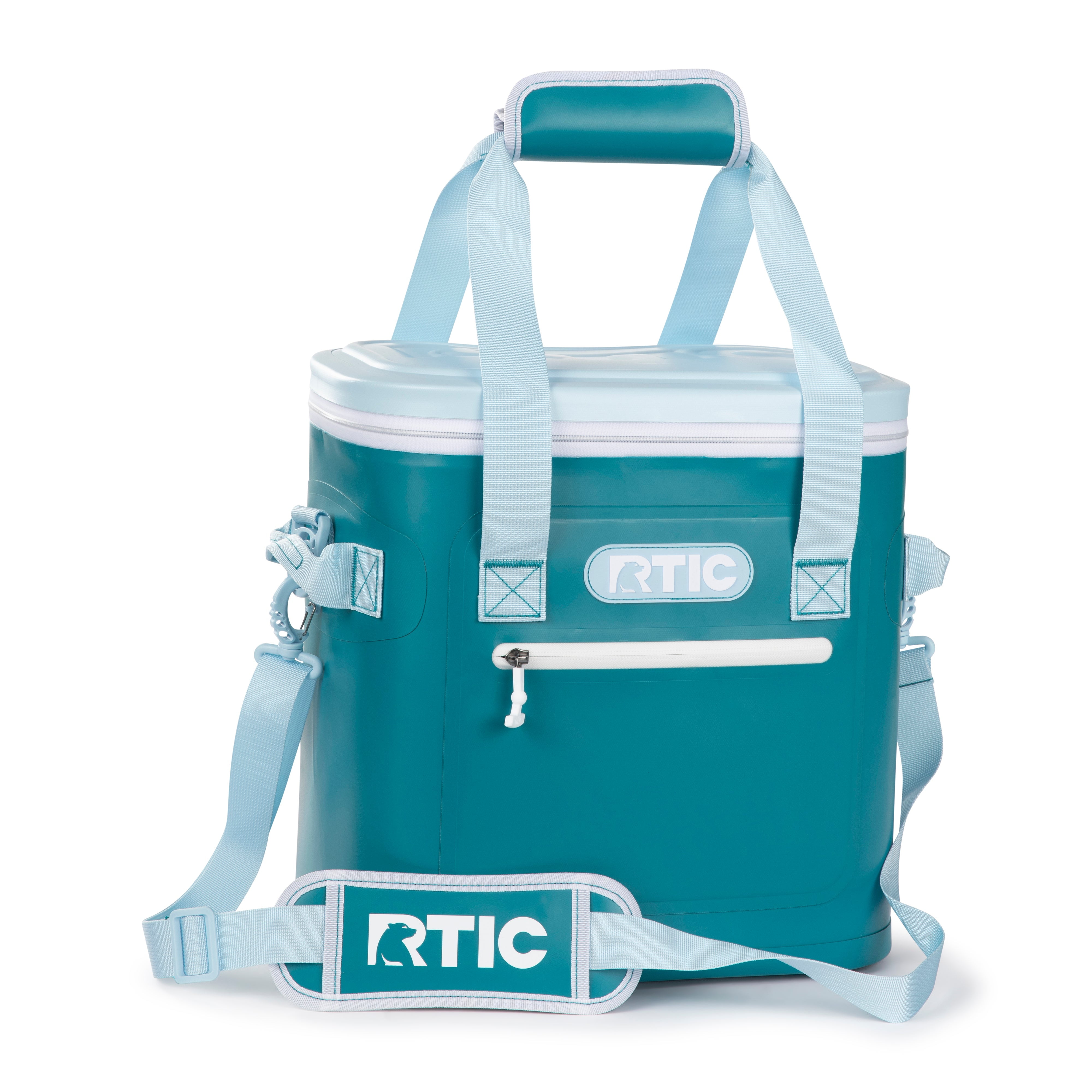 RTIC 20 Can Soft Pack Cooler, Leakproof Ice Chest Cooler with Waterproof Zipper, Deep Harbor RTIC 20 Can Soft Pack Cooler, Leakproof Ice Chest Cooler with Waterproof Zipper, Deep Harbor