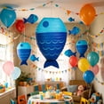 thumbnail image 6 of Fish Shaped Paper Light, Foldable Hanging Decoration for Indoor Outdoor Party, Two-Tone Gradient Print, Reusable Summer Festival Beach Theme Decor, 6 of 6