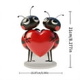 thumbnail image 4 of Home Decor Desktop Ornament 2D Flat Acrylic Ladybug Ornament Home Desktop Decoration, Valentine's Day Heart Ornament & Unique Desktop Display For Living Room, 4 of 8