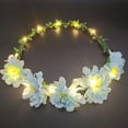 thumbnail image 2 of Accesorios para el cabello con corona de flores, diadema con guirnalda, diadema con corona de flores para escénica Azul, 2 of 8