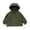 A Army Green, variant on Childs Padded Jacket Dqueduo Boys' Hooded Windbreaker Zip Up Casual Outdoor Jacket Coat With Pockets Yellow 6-9 Months