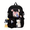 thumbnail image 4 of Lightweight College Backpack - Multi-Pocket, Adjustable Straps, Zip Closure, Durable Polyester, Kawaii Aesthetic for Teens, 4 of 5