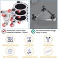thumbnail image 3 of Rawiri Load Lifters & 360° Caster Wheels, 400kg Capacity, ABS Durability for Smooth Sliding Heavy Duty Furniture Movers, 4-Pack, 3 of 5