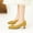 #0187-Yellow, variant on Womens Slip On Dress Solid Pointed Toe Dating Patent Spool High Heel Pumps Shoes Gift