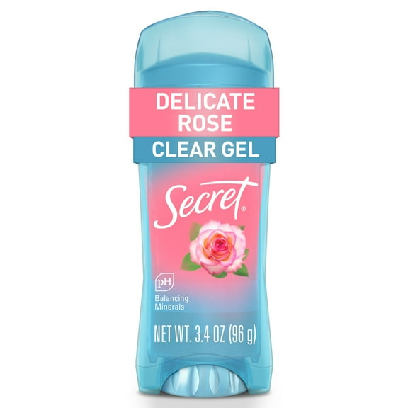 Secret Clear Gel Antiperspirant and Deodorant for Women, Rose Scent, 3.4 oz