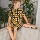 thumbnail image 4 of Balery Vintage Black White Plaid Sunflowe Conjunto de Pijama Infantil de Manga Corta con Estampado – Ropa de Dormir de Algodón Suave-3X-Large, 4 of 6