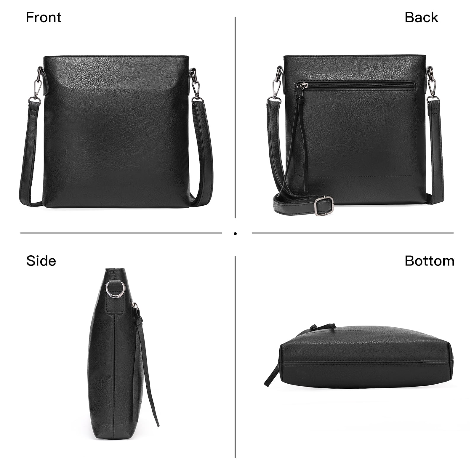 SENDEFN Real Leather Purse for Women Crossbody Bag Travel Shoulder Handbag Vintage Tassel Zipper