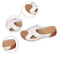 thumbnail image 5 of HNMKIU Womens Sandals Fashion Open Toe Slide Style Comfortable Casual Slippers for Summer Beach Wear Lightweight Breathable Summer Shoes White,8, 5 of 8
