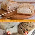 thumbnail image 5 of 15.7" Bread Bow Cutter Wooden Knife Serrated Bagel Cutter Stainless Steel Sourdough Bread Slicer Portable Bread Cutting Tool with Bamboo Handle Bread Slicer, 5 of 9