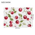 thumbnail image 2 of Toilet Rug Set Non-Slip Bathroom Rugs Soft Plush Machine Washable Contour Bath Mat Beautiful Cherry Fruits 24x20/24x16, 2 of 9