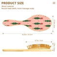 thumbnail image 3 of Wood Paddle Brush with Cushion & Round Hair Brush Green Trees and Red Bows Detangling Brush for All Hair Types, 3 of 7