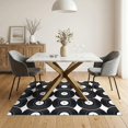thumbnail image 3 of ODIKA 5'x7' Washable Area Rug Retro Cd Minimalist Groove Rings Shaped Music Disc Vinyl Record Playful for Small Living Room, Bedroom, Easy Care, Non-Shedding, Pet Friendly, 3 of 7