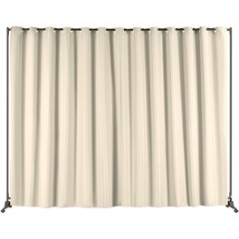Paravent 2 Panneaux VidaXL - Blanc, Tissu - Dimensions 348x180 Cm - Cloison De Séparation Salon