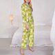 thumbnail image 3 of Balery Easter Bunny Conjunto de Pijama con Estampado para Mujer, Conjunto de Dos Piezas con Manga Larga, Ropa de Dormir Suave con Bolsillos, Pijamas Cómodos-XX-Large, 3 of 7