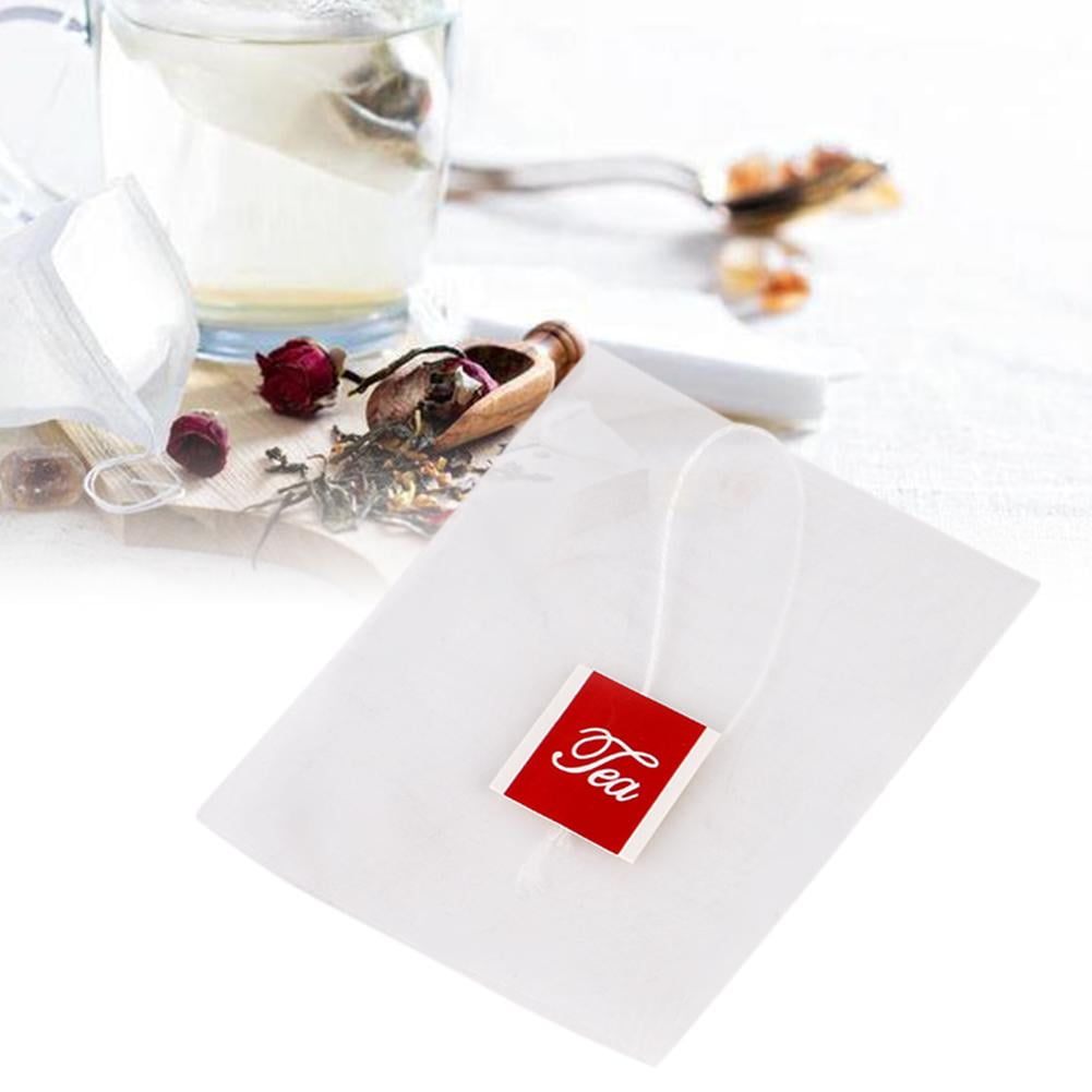 Tea Filter Bags, 100Pcs Disposable Nylon Tea Infuser Bag Spice Filter Tea  Strainer Bags With String, Empty Tea Bags for Loose Leaf Fruit Herbal Tea  Bags, Spice Bags, Filter Bags (5.8 *