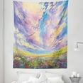 thumbnail image 1 of Floral Tapestry, Pastoral Valley Under Surreal Dreamy Sky Floral Fresh Blooming Flourishing Nature, Fabric Wall Hanging Decor for Bedroom Living Room Dorm, 5 Sizes, Multicolor, by Ambesonne, 1 of 1
